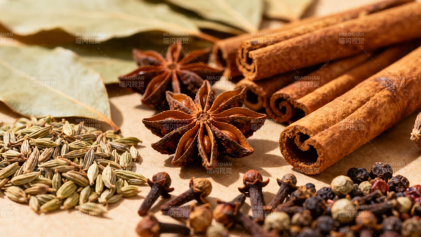 香料荟萃 八角桂皮丁香等图片