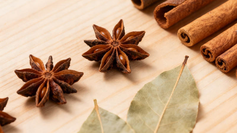 香料特写 八角桂皮香叶图片