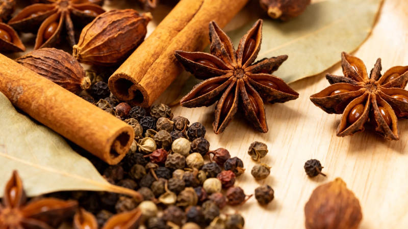 香料合集 八角桂皮胡椒等图片