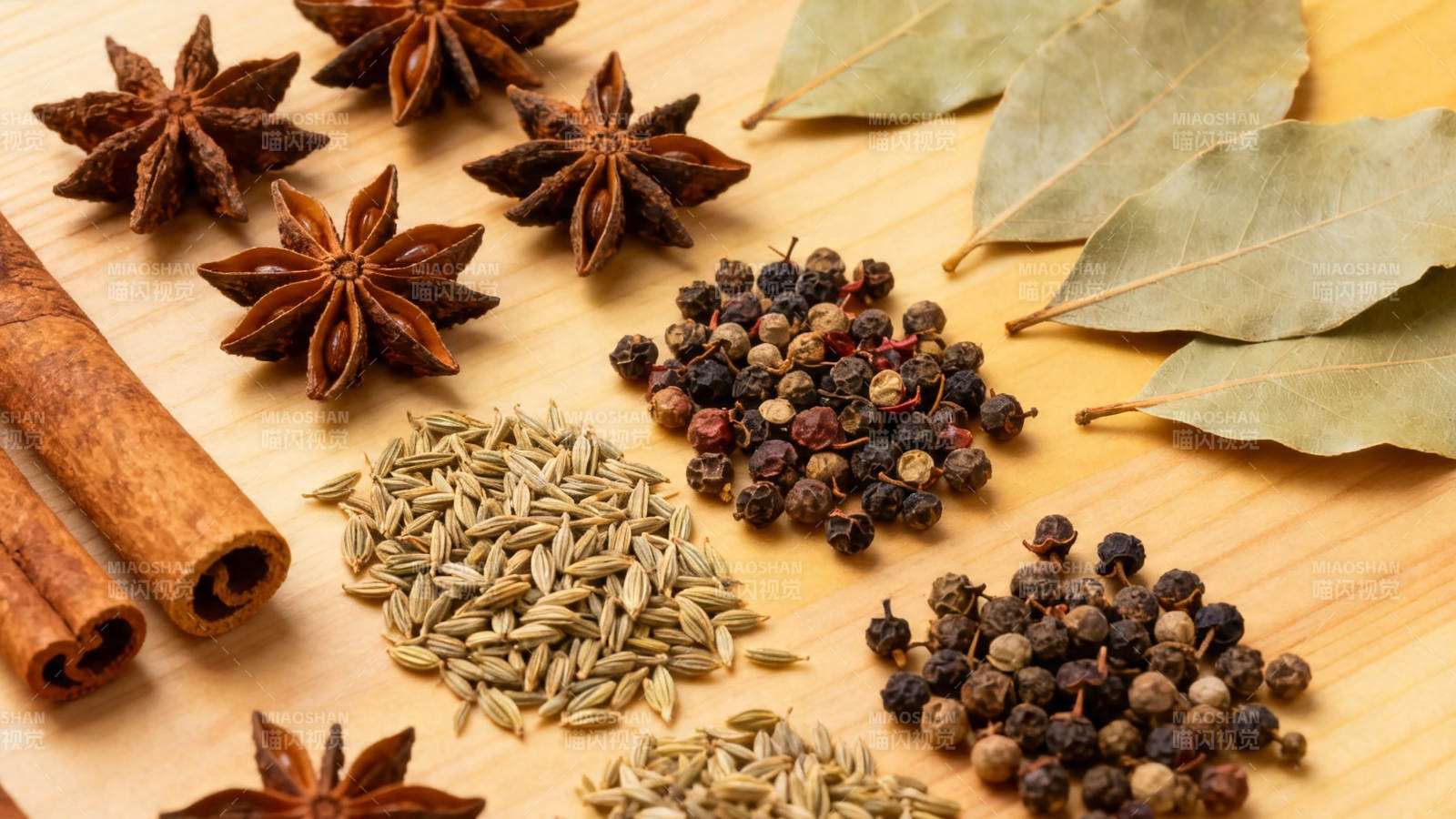 香料合集 八角桂皮香叶等图片