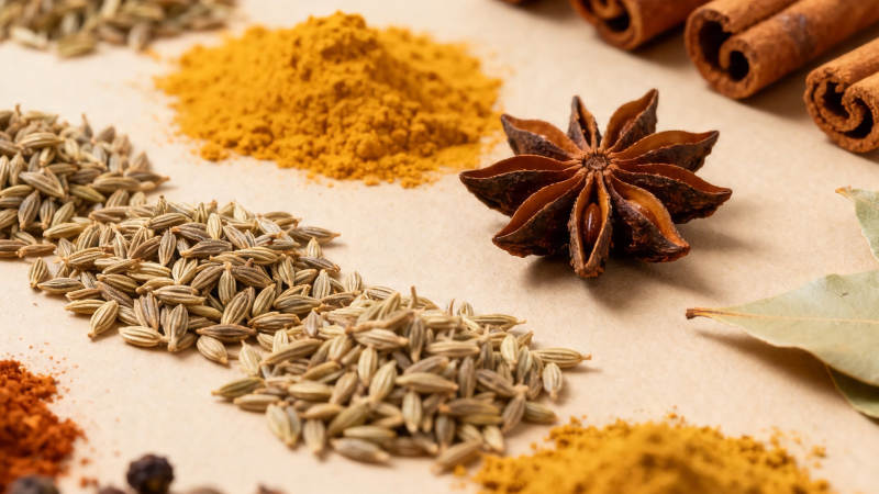 香料荟萃 八角茴香与孜然图片