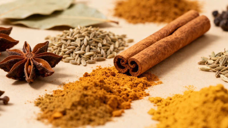香料荟萃 肉桂八角茴香等图片