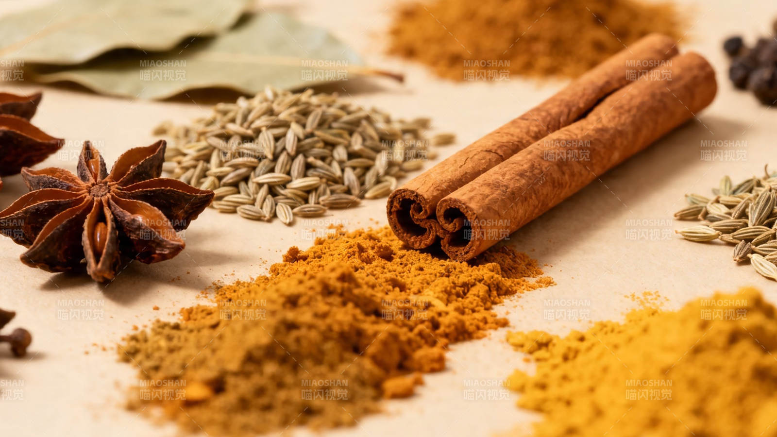 香料荟萃 肉桂八角茴香等图片