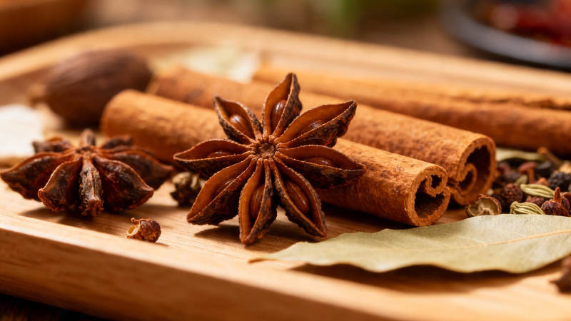 香料特写 八角桂皮香叶图片