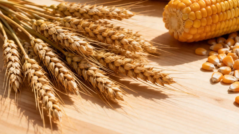 麦穗玉米丰收景图片