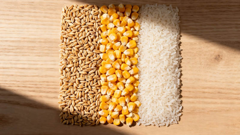 谷物三色拼 麦玉米米图片