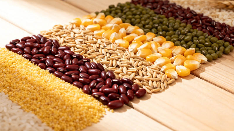 五谷杂粮整齐排列图图片