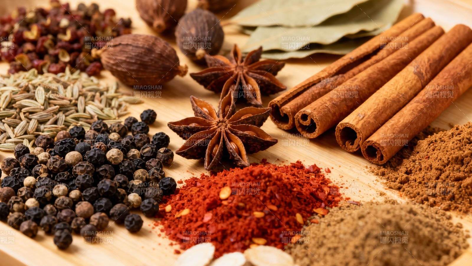 香料荟萃 八角桂皮花椒等图片