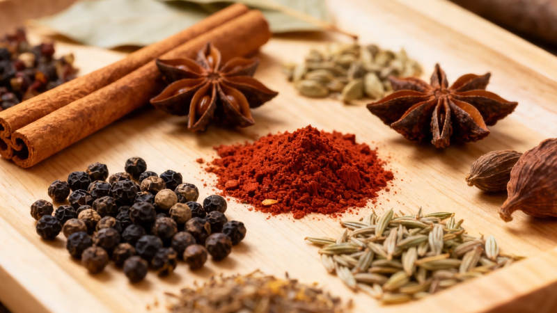 香料荟萃 八角桂皮胡椒等图片