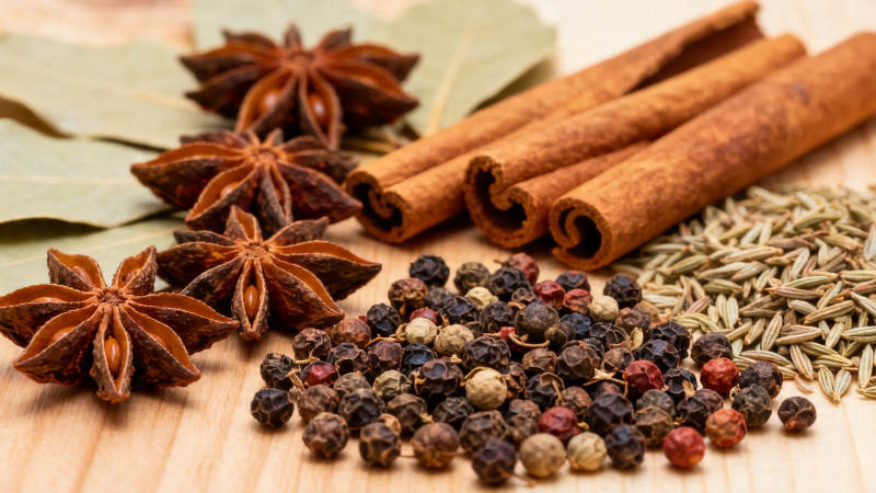 香料合集 八角桂皮胡椒等图片