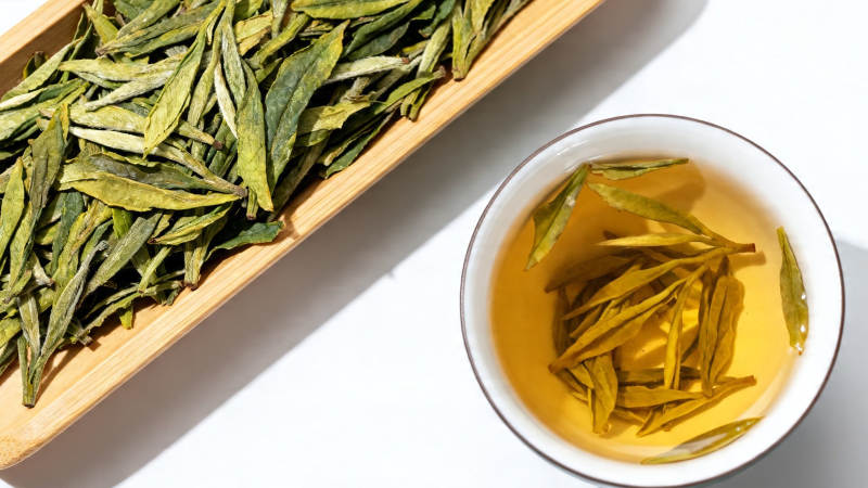 龙井茶 干叶与茶汤之美图片