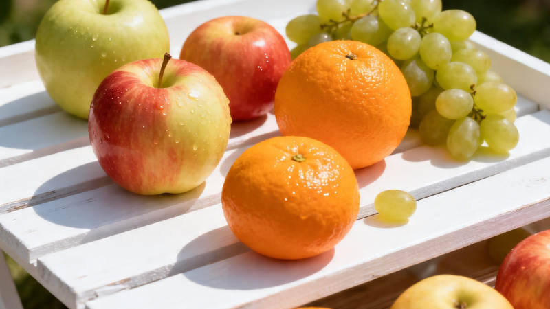 鲜果拼盘 苹果橙子葡萄图片