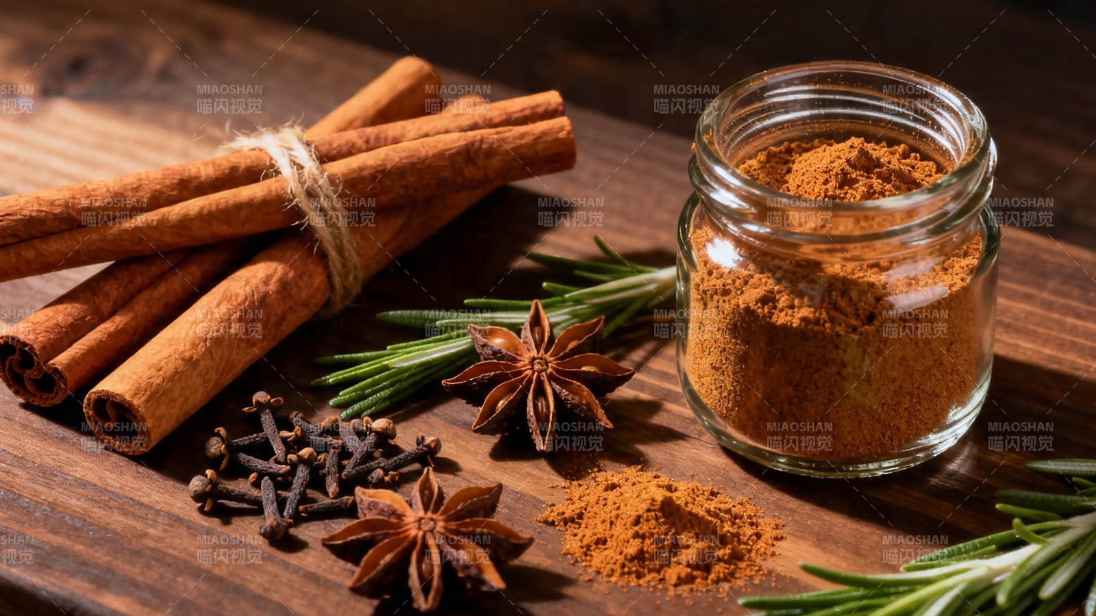 香料组合 肉桂 八角 丁香图片