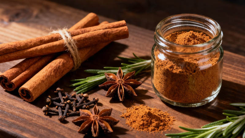 香料组合 肉桂 八角 丁香图片