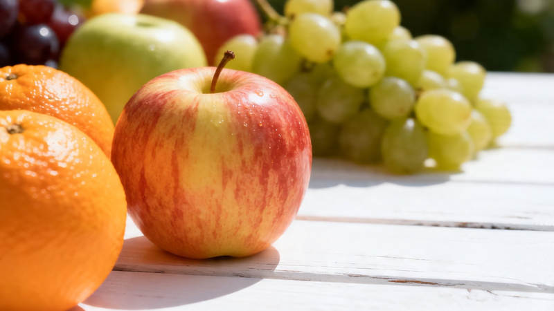 新鲜水果拼盘 苹果葡萄橙子图片