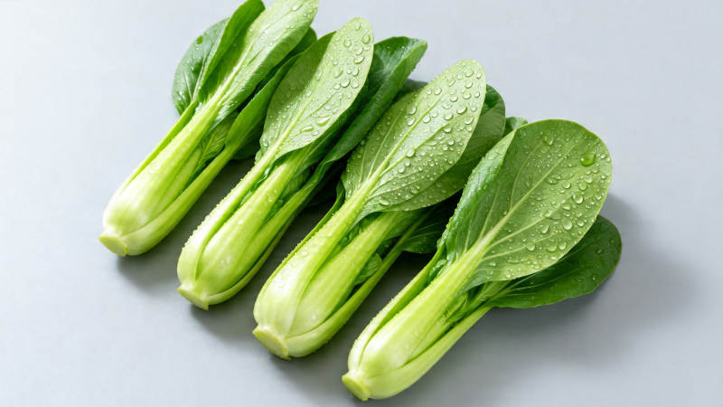 新鲜青菜 水珠晶莹诱人图片