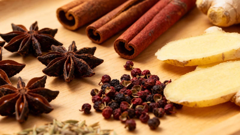 香料合集 八角桂皮花椒姜图片