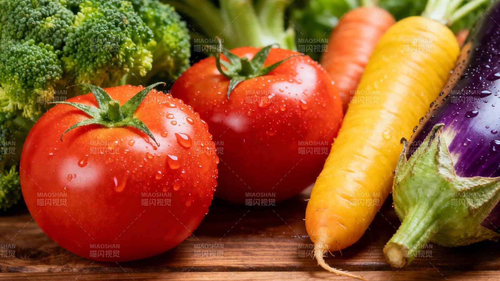 新鲜蔬菜特写 番茄胡萝卜茄子图片