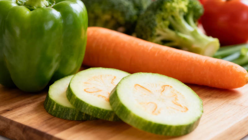 新鲜蔬菜切片摆盘图片