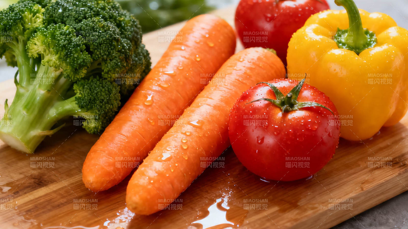 新鲜蔬菜摆盘 色彩鲜艳诱人图片