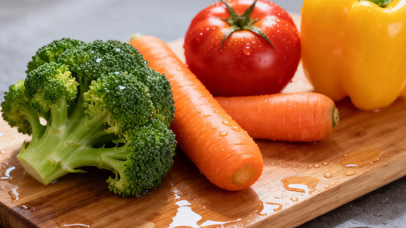 新鲜蔬菜摆盘 色彩缤纷诱人图片