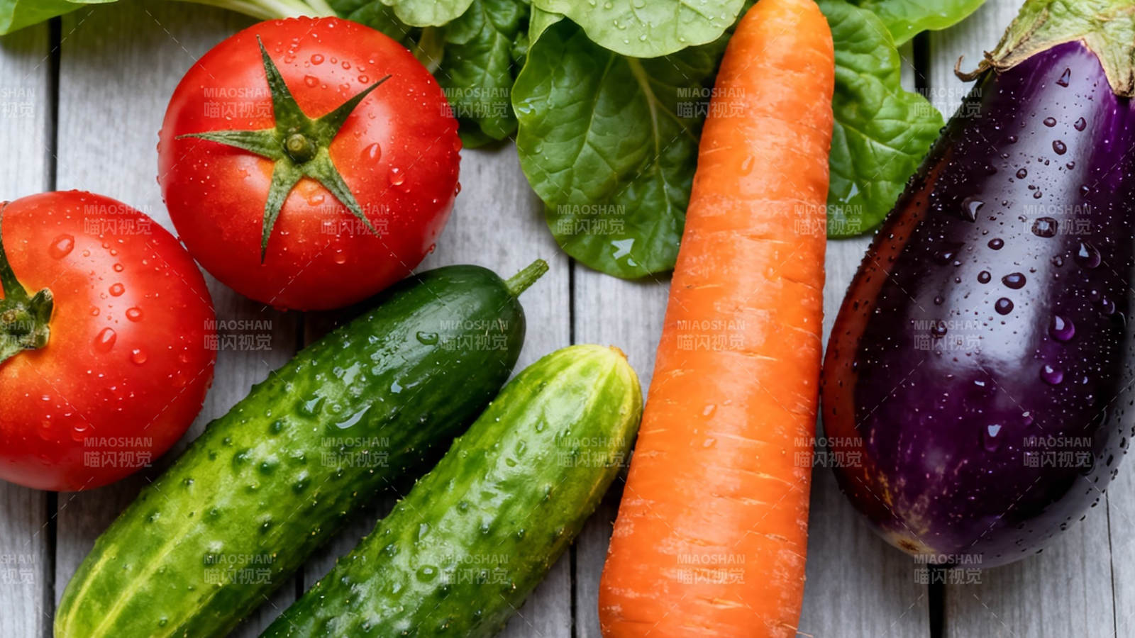 新鲜蔬菜拼盘 水润诱人图片