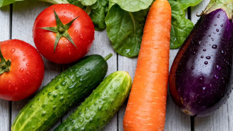 新鲜蔬菜拼盘 水润诱人图片