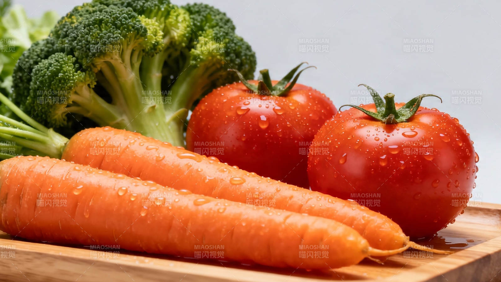 新鲜蔬菜 胡萝卜番茄西兰花图片