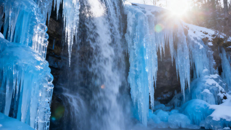 冰瀑奇观 冬日仙境图片