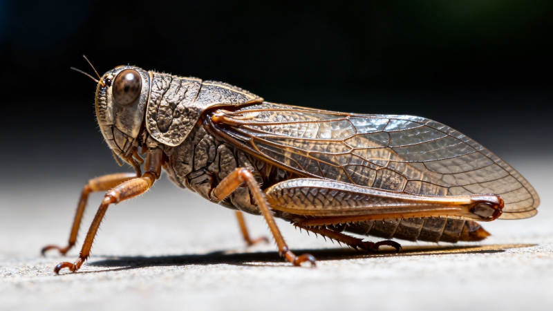 蝗虫特写 纹理清晰 姿态生动图片