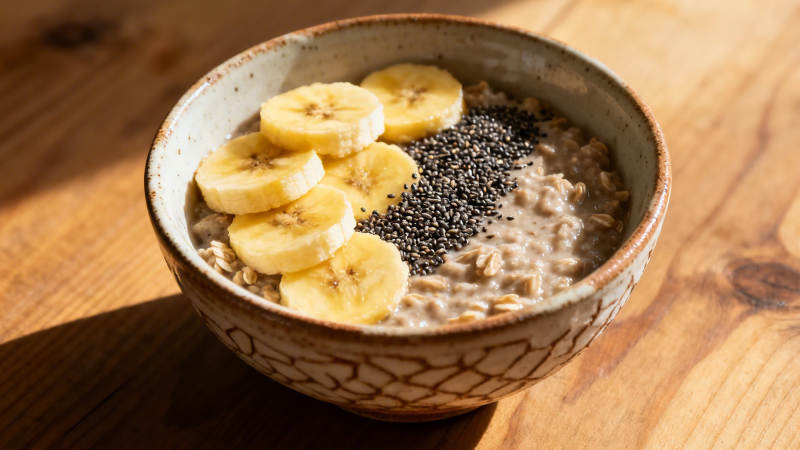 香蕉奇亚籽燕麦碗图片