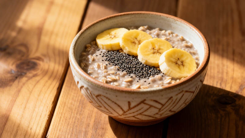香蕉奇亚籽燕麦碗图片
