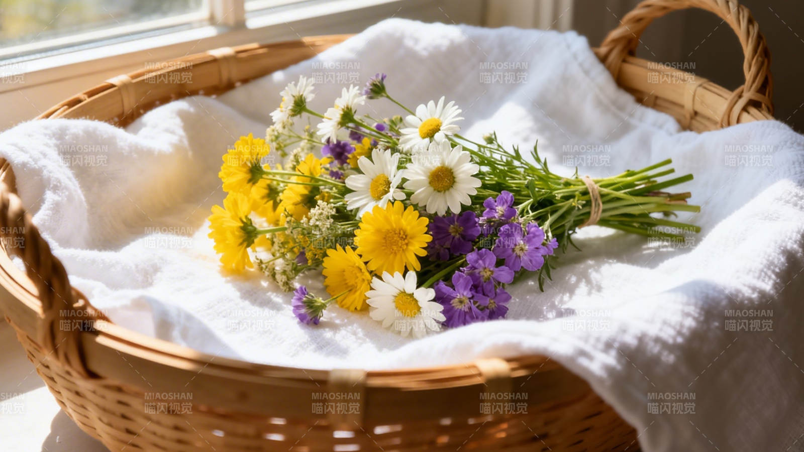 花篮盛满春日温柔图片