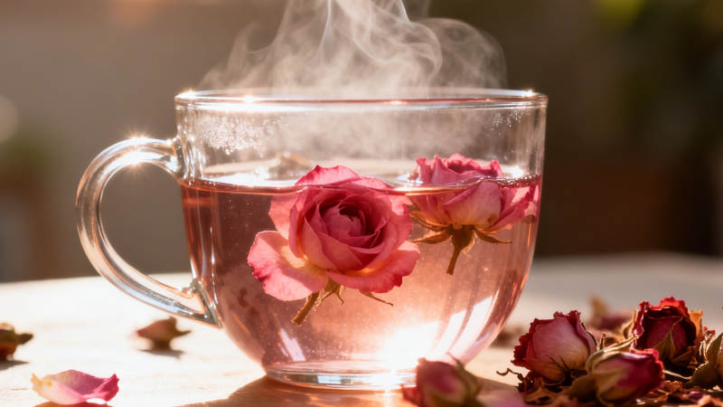 玫瑰热茶 氤氲生香图片