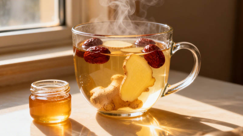 姜枣茶暖身 阳光伴香茗图片