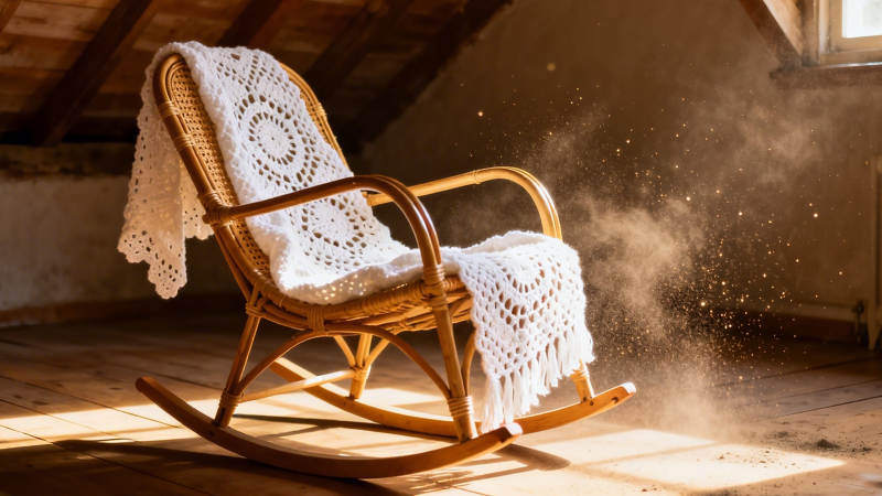 阳光摇椅 尘埃飞舞图片