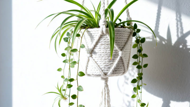 悬挂绿植 光影斑驳美图片