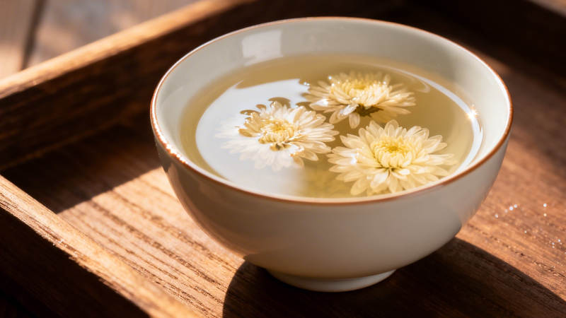 菊花茶静享午后时光图片