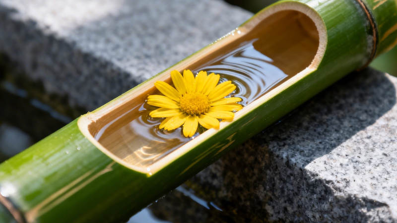 竹筒浮花 静水流香图片