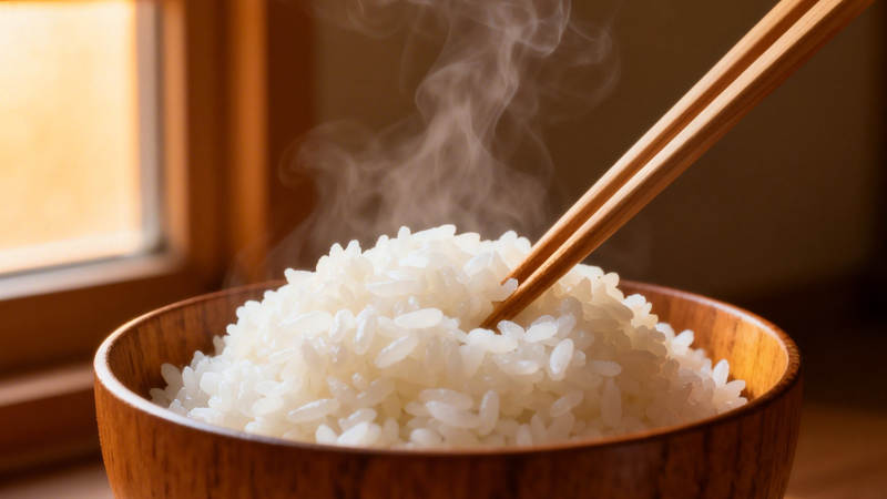 热腾腾白米饭 筷子夹香图片