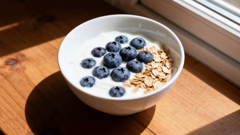 蓝莓燕麦酸奶碗图片