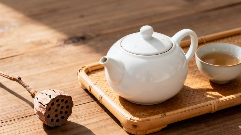 茶韵悠然 莲蓬伴香图片