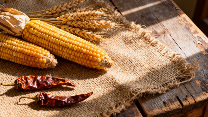 玉米小麦辣椒 rustic 风图片