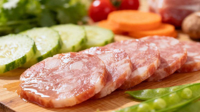 香肠切片配时蔬图片