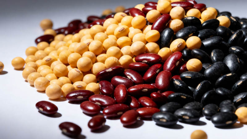 三色豆堆叠 色彩斑斓诱人图片