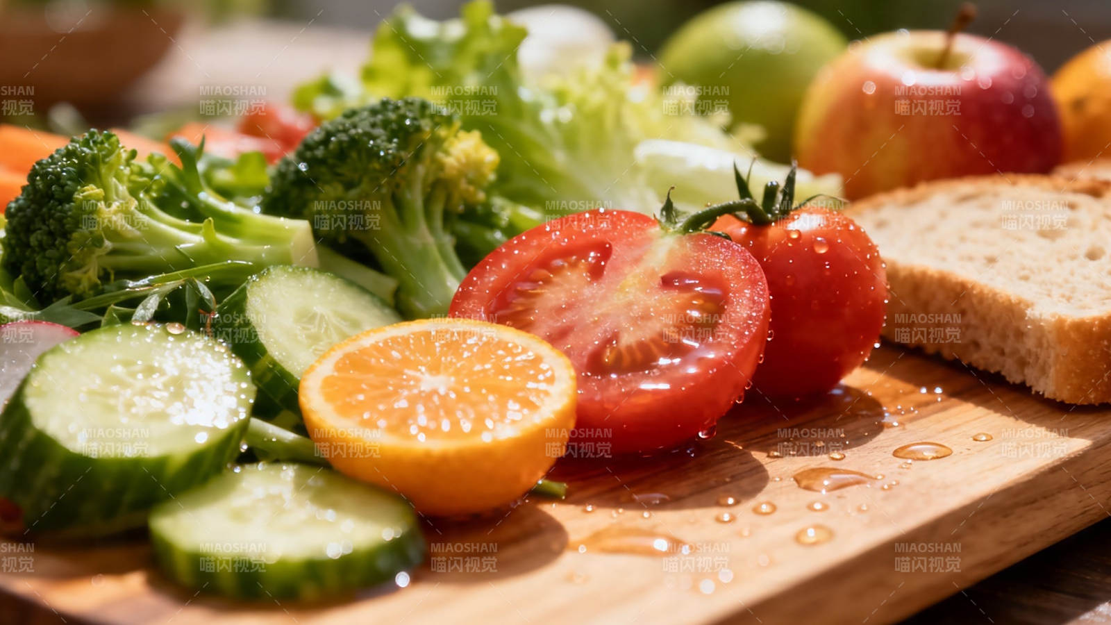 新鲜蔬果拼盘 健康美味图片