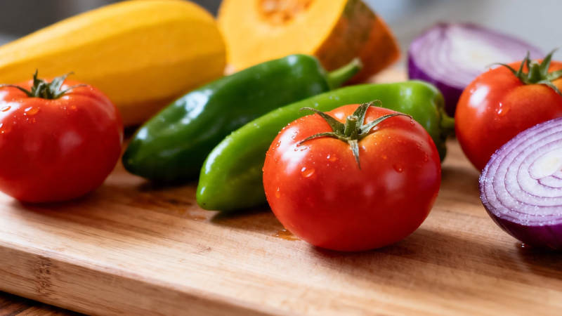 新鲜蔬菜摆盘 色彩缤纷诱人图片