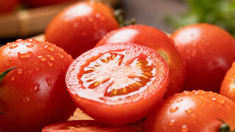 新鲜番茄 水润多汁图片