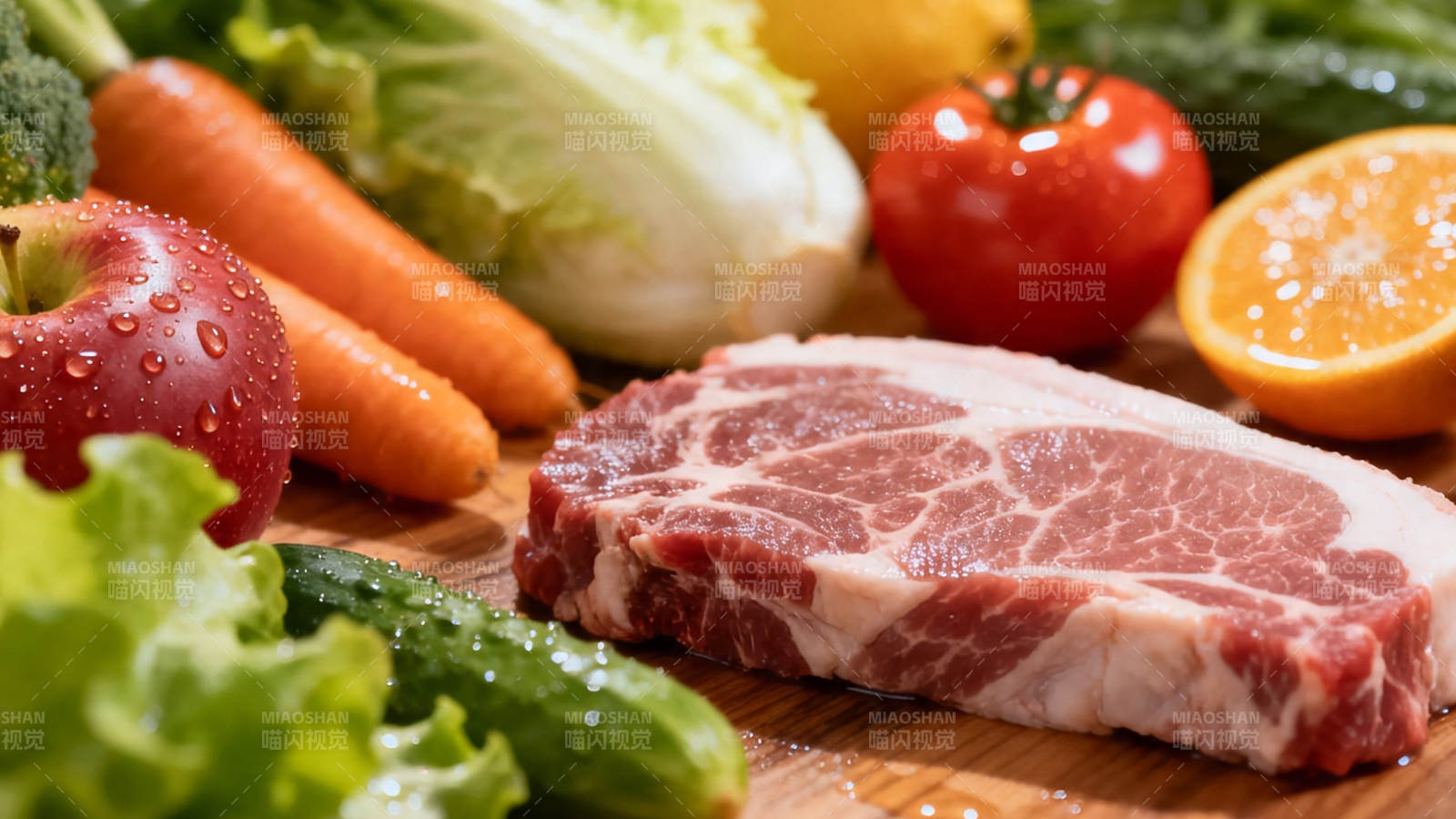 肉菜果鲜 营养均衡餐图片