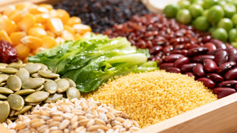 五谷杂粮蔬菜健康拼盘图片